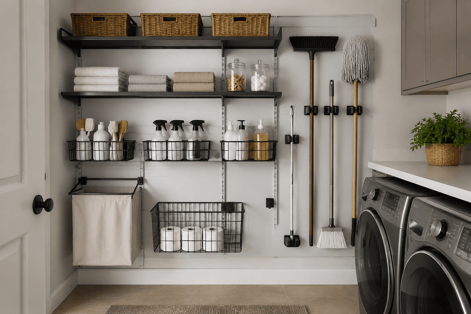 Before laundry room storage